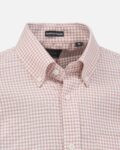 SALMON PEACH OXFORD BUSINESS CHECK SHIRT