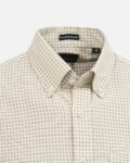 SAND BEIGE OXFORD BUSINESS CHECK SHIRT