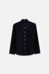 60 LEA IRISH LINEN BLACK PLAIN BUSINESS SHIRT