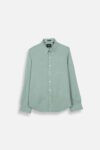 60 LEA IRISH LINEN PINE GREEN PLAIN BUSINESS SHIRT