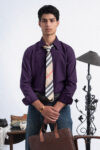 120S DARK PURPLE OXFORD BUSINESS CASUAL PLAIN SHIRT