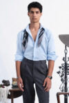 120S SKY BLUE OXFORD BUSINESS CASUAL PLAIN SHIRT