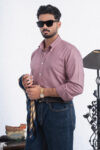 120S DARK LILAC OXFORD BUSINESS CASUAL PLAIN SHIRT