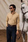 MUD BEIGE OXFORD BUSINESS CASUAL 120S PLAIN SHIRT